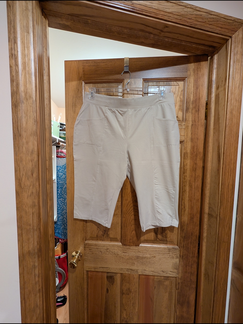 Everyday Stretch Pull-On Capris In  Beige